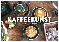 Kaffeekunst - Purer Genuss (Tischkalender 2025 DIN A5 quer), CALVENDO Monatskalender