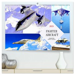 Fighter aircraft. Faszination Kampfflugzeug (hochwertiger Premium Wandkalender 2025 DIN A2 quer), Kunstdruck in Hochglanz
