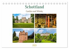 Schottland - Castles und Whisky (Tischkalender 2025 DIN A5 quer), CALVENDO Monatskalender