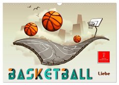 Basketball Liebe (Wandkalender 2025 DIN A3 quer), CALVENDO Monatskalender