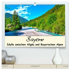 Bayern - Idylle zwischen Allgäu und Bayerischen Alpen (hochwertiger Premium Wandkalender 2025 DIN A2 quer), Kunstdruck in Hochglanz - Calvendo;Plastron Pictures, Lost