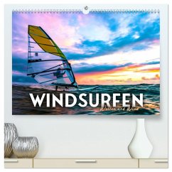 Windsurfen - Wellen und Wind (hochwertiger Premium Wandkalender 2025 DIN A2 quer), Kunstdruck in Hochglanz