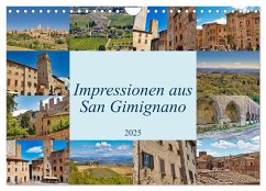 Impressionen aus San Gimignano (Wandkalender 2025 DIN A4 quer), CALVENDO Monatskalender