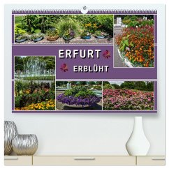 Erfurt erblüht (hochwertiger Premium Wandkalender 2025 DIN A2 quer), Kunstdruck in Hochglanz