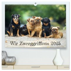 Wir Zwerggriffons 2025 (hochwertiger Premium Wandkalender 2025 DIN A2 quer), Kunstdruck in Hochglanz - Calvendo;Witt - Schomber, Angelika