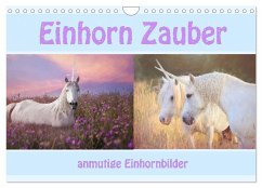 Einhorn Zauber - anmutige Einhornbilder (Wandkalender 2025 DIN A4 quer), CALVENDO Monatskalender