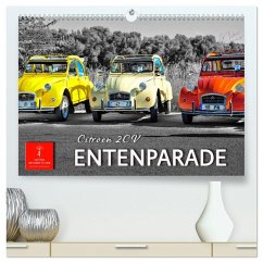 Citroën 2CV - Entenparade (hochwertiger Premium Wandkalender 2025 DIN A2 quer), Kunstdruck in Hochglanz - Calvendo;Roder, Peter