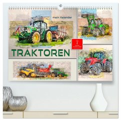 Traktoren - mein Kalender (hochwertiger Premium Wandkalender 2025 DIN A2 quer), Kunstdruck in Hochglanz - Calvendo;Roder, Peter