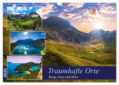 Traumhafte Orte - Berge, Seen und Meer (Wandkalender 2025 DIN A3 quer), CALVENDO Monatskalender