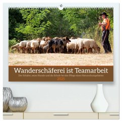 Wanderschäferei ist Teamarbeit (hochwertiger Premium Wandkalender 2025 DIN A2 quer), Kunstdruck in Hochglanz