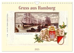 Gruss aus Hamburg (Wandkalender 2025 DIN A4 quer), CALVENDO Monatskalender