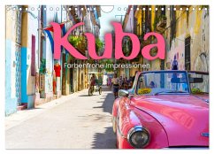 Kuba - Farbenfrohe Impressionen. (Wandkalender 2025 DIN A4 quer), CALVENDO Monatskalender