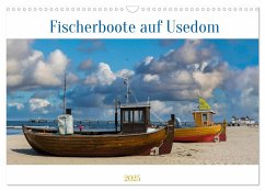 Fischerboote auf Usedom (Wandkalender 2025 DIN A3 quer), CALVENDO Monatskalender