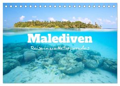 Malediven - Reise in ein Naturparadies (Tischkalender 2025 DIN A5 quer), CALVENDO Monatskalender