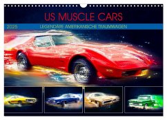 US Muscle Cars Legendäre Amerikanische Traumwagen (Wandkalender 2025 DIN A3 quer), CALVENDO Monatskalender - Calvendo;Meutzner, Dirk