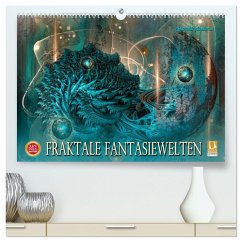 Fraktale Fantasiewelten (hochwertiger Premium Wandkalender 2025 DIN A2 quer), Kunstdruck in Hochglanz