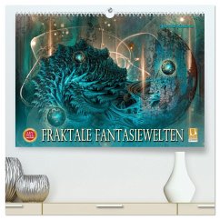 Fraktale Fantasiewelten (hochwertiger Premium Wandkalender 2025 DIN A2 quer), Kunstdruck in Hochglanz - Calvendo;glandarius, Garrulus