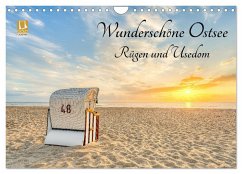 Wunderschöne Ostsee Rügen und Usedom (Wandkalender 2025 DIN A4 quer), CALVENDO Monatskalender