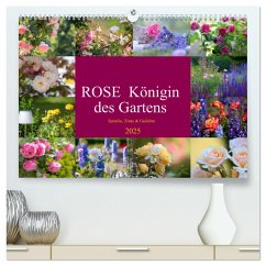 Rose Königin des Gartens (hochwertiger Premium Wandkalender 2025 DIN A2 quer), Kunstdruck in Hochglanz