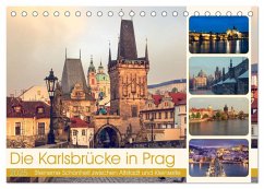 Die Karlsbrücke in Prag (Tischkalender 2025 DIN A5 quer), CALVENDO Monatskalender - Calvendo;Drachenkind-Fotografie