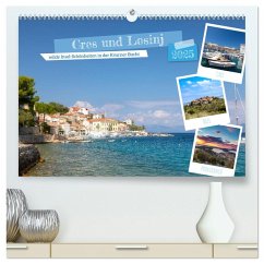 Cres und Losinj, wilde Insel-Schönheiten in der Kvarner Bucht (hochwertiger Premium Wandkalender 2025 DIN A2 quer), Kunstdruck in Hochglanz