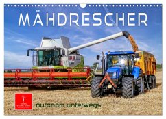 Mähdrescher - autonom unterwegs (Wandkalender 2025 DIN A3 quer), CALVENDO Monatskalender