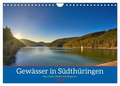 Gewässer in Südthüringen (Wandkalender 2025 DIN A4 quer), CALVENDO Monatskalender