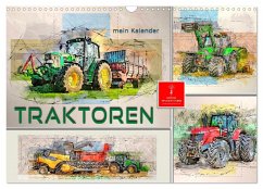 Traktoren - mein Kalender (Wandkalender 2025 DIN A3 quer), CALVENDO Monatskalender