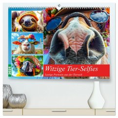 Witzige Tier-Selfies. Lustige Portraits aus der Tierwelt (hochwertiger Premium Wandkalender 2025 DIN A2 quer), Kunstdruck in Hochglanz