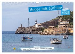 Boote mit Kulisse (Wandkalender 2025 DIN A3 quer), CALVENDO Monatskalender