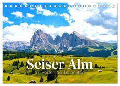 Seiser Alm - Im Herzen der Dolomiten. (Tischkalender 2025 DIN A5 quer), CALVENDO Monatskalender - Calvendo;Monkey, Happy