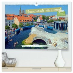 Hansestadt Stralsund - Ein Sommertag an der Ostseeküste Vorpommerns (hochwertiger Premium Wandkalender 2025 DIN A2 quer), Kunstdruck in Hochglanz