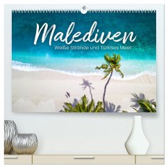 Malediven - Weiße Strände und Türkises Meer. (hochwertiger Premium Wandkalender 2025 DIN A2 quer), Kunstdruck in Hochglanz