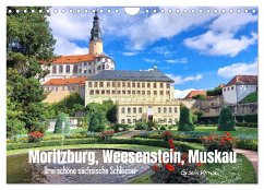 Moritzburg, Weesenstein, Muskau - Drei schöne sächsische Schlösser (Wandkalender 2025 DIN A4 quer), CALVENDO Monatskalender