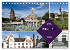 Darmstadt - Mathildenhöhe und Altstadt (Tischkalender 2025 DIN A5 quer), CALVENDO Monatskalender - Calvendo;boeTtchEr, U