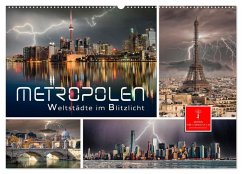 Metropolen - Weltstädte im Blitzlicht (Wandkalender 2025 DIN A2 quer), CALVENDO Monatskalender - Calvendo;Roder, Peter