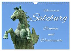 Mozartstadt Salzburg - Brunnen und Wasserspiele (Wandkalender 2025 DIN A4 quer), CALVENDO Monatskalender