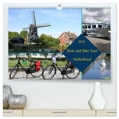 Boat and Bike Südholland (hochwertiger Premium Wandkalender 2025 DIN A2 quer), Kunstdruck in Hochglanz