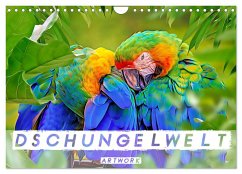 Dschungelwelt - Artwork (Wandkalender 2025 DIN A4 quer), CALVENDO Monatskalender