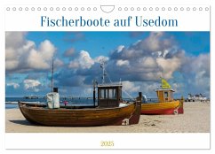 Fischerboote auf Usedom (Wandkalender 2025 DIN A4 quer), CALVENDO Monatskalender