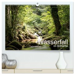 Wasserfall im Bühlertal (hochwertiger Premium Wandkalender 2025 DIN A2 quer), Kunstdruck in Hochglanz