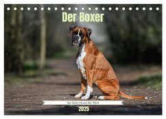 Der Boxer, der beste Hund der Welt (Tischkalender 2025 DIN A5 quer), CALVENDO Monatskalender