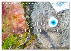 Island Luftaufnahmen (Tischkalender 2025 DIN A5 quer), CALVENDO Monatskalender