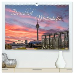 Düsseldorf Medienhafen (hochwertiger Premium Wandkalender 2025 DIN A2 quer), Kunstdruck in Hochglanz - Calvendo;Weigelt, Holger