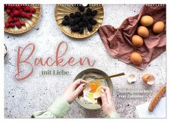 Backen mit Liebe - Selbstgemachtes von Zuhause (Wandkalender 2025 DIN A2 quer), CALVENDO Monatskalender - Calvendo;Monkey, Happy