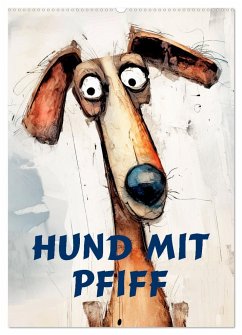 Hund mit Pfiff (Wandkalender 2025 DIN A2 hoch), CALVENDO Monatskalender