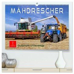 Mähdrescher - autonom unterwegs (hochwertiger Premium Wandkalender 2025 DIN A2 quer), Kunstdruck in Hochglanz - Calvendo;Roder, Peter