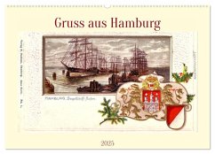 Gruss aus Hamburg (Wandkalender 2025 DIN A2 quer), CALVENDO Monatskalender - Calvendo;Löwis of Menar, Henning von