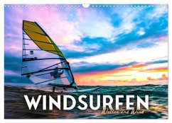 Windsurfen - Wellen und Wind (Wandkalender 2025 DIN A3 quer), CALVENDO Monatskalender - Calvendo;Monkey, Happy