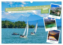 Bayerische Seenlandschaften - Natur im Einklang mit Freizeit und Kultur (Wandkalender 2025 DIN A3 quer), CALVENDO Monatskalender